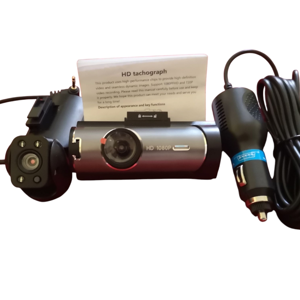 HD 1080P Car Dash Cam - Black and Silver